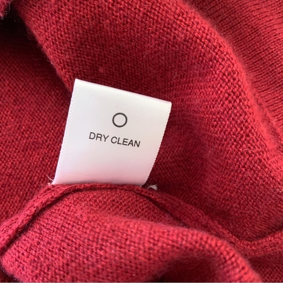 Michael Stars Wool Cashmere Sweater Dress One Size Red V Neck - Picture 6 of 7